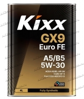 Масло моторное синтетика KIXX GX9 Euro FE 5W30 4л L216544TR1 купить в Москве по цене 4450 рублей - АКБАВТО