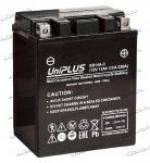 Аккумулятор для мото и гидротехники UniPLUS High Perfomance AGM 12 А/ч 220 А обр. пол. залит/заряжен EB14A-3 (133х90х164) YTX14AHL-BS YB14L-A2