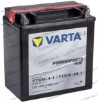 Аккумулятор для мотоцикла и скутера VARTA POWERSPORTS AGM 14 А/ч 220 А прям. пол. с/зар. с эл. YTX16-4-1, YTX16-BS-1 (150х87х161) 514901