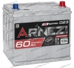 Аккумулятор автомобильный Arnezi JIS 60 А/ч 540 А обр. пол. D23L Азия авто (230х173х225) с бортиком E1170600