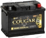 Аккумулятор автомобильный Cougar Power 66 А/ч 650 А обр. пол. Евро авто (278х175х190)