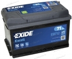 Аккумулятор автомобильный Exide Excell 71 А/ч 670 A обр. пол. низкий EB712 Евро авто (278x175x175)