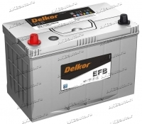 Аккумулятор автомобильный Delkor EFB 145D31R 90 А/ч 820 А прям. пол. T-110R Азия авто (302x172x225) с бортиком купить в Москве по цене 20000 рублей - АКБАВТО