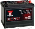 Аккумулятор автомобильный Yuasa YBX3068 70 А/ч 630 А обр. пол. Азия авто (269x174x225) с бортиком