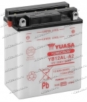 Аккумулятор для мотоцикла и скутера Yuasa YuMicron 12 А/ч 150 А обр. пол. с/зар. с эл. YB12AL-A2 (135х80х160) YB12AL-A