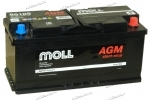 Аккумулятор автомобильный Moll AGM 105 А/ч 950 А обр. пол. Евро авто (393x175x190) 80105 L6.0
