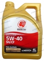 Масло моторное синтетика Idemitsu Fully Synthetic SN/CF 5W40 4л купить в Москве по цене 3480 рублей - АКБАВТО