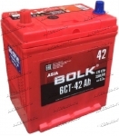 Аккумулятор автомобильный BOLK Asia 42 А/ч 330 А прям. пол. Азия авто (186х129х220) ABJ421
