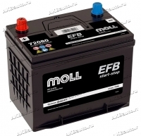 Аккумулятор автомобильный Moll Asia EFB D26L 80 А/ч 800 А обр. пол. Азия авто (260x172x220) 72080 с бортиком купить в Москве по цене 16900 рублей - АКБАВТО