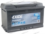 Аккумулятор автомобильный Exide Premium 90 А/ч 720 А обр. пол. EA900 Евро авто (315x175x190)