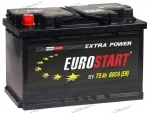 Аккумулятор автомобильный Eurostart Extra 75 А/ч 680 А прям. пол. Росс. авто (278х175х190) EU751 2023