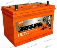 Аккумулятор автомобильный Зверь EFB Asia 110 А/ч 950 А прям. пол. 125D31R Азия авто (305x175x221) ZVEFBA 110-3-L с бортиком купить в Москве по цене 12000 рублей - АКБАВТО