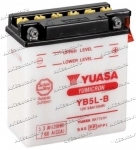 Аккумулятор для мотоцикла и скутера Yuasa YuMicron 5 А/ч 60 А обр. пол. с/зар. с эл. YB5L-B (120х60х130)