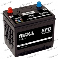Аккумулятор автомобильный Moll Asia EFB D23L 70 А/ч 650 А обр. пол. Азия авто (232x173x225) 72070 с бортиком купить в Москве по цене 15500 рублей - АКБАВТО