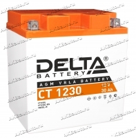 Аккумулятор для мотоцикла и скутера Delta CT1230 12V 30 А/ч 300 А обр. пол. залит/заряжен YTX30L, YТX30L-BS, YB30L-B (168х126х175) AGM купить в Москве по цене 8509 рублей - АКБАВТО