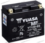 Аккумулятор для мотоцикла и скутера Yuasa AGM 10 А/ч 210 А прям. пол. с/зар. с эл. YT12B-BS (150х69х130)