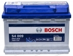 Аккумулятор автомобильный Bosch Silver S4009 74 А/ч 680 A прям. пол. Росс. авто (278x175x190)