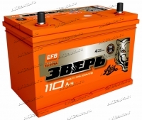 Аккумулятор автомобильный Зверь EFB Asia 110 А/ч 950 А обр. пол. 125D31L Азия авто (305x175x221) ZVEFBA 110-3-R с бортиком купить в Москве по цене 12000 рублей - АКБАВТО