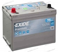 Аккумулятор автомобильный Exide Premium 75 А/ч 630 А прям. пол. EA755 Азия авто (261x175x220) с бортиком купить в Москве по цене 8100 рублей - АКБАВТО