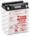 Аккумулятор для мотоцикла и скутера Yuasa YuMicron 14 А/ч 175 А обр. пол. с/зар. с эл. YB14L-B2 (134х89х166)