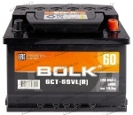Аккумулятор автомобильный BOLK Standart 60 А/ч 500 А обр. пол. Евро авто (242х175х190)