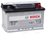 Аккумулятор автомобильный Bosch S3007 70 А/ч 640 A обр. пол. низкий Евро авто (278x175x175)