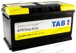 Аккумулятор автомобильный TAB EFB Stop&Go 90 А/ч 850 А обр. пол. Евро авто (353x175x190) 212090 59088