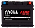 Аккумулятор автомобильный Moll AGM 60 А/ч 680 А обр. пол. Евро авто (242x175x190) 80060 L2.0