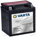 Аккумулятор для мотоцикла и скутера VARTA POWERSPORTS AGM 30 А/ч 450 А обр. пол. с/зар. с эл. YТX30L-BS (168х132х176) 530905, YB30L-B, YTX30L