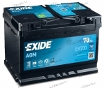 Аккумулятор автомобильный Exide Start-Stop AGM 70 А/ч 760 A обр. пол. EK700 Евро авто (278x175x190)