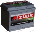Аккумулятор автомобильный Zubr Premium 63 А/ч 640 А обр. пол. Евро авто (242х175х190) ZLN2063P064ZU0X 2021г