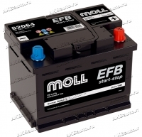Аккумулятор автомобильный Moll EFB 64 А/ч 680 А обр. пол. Евро авто (242x175x190) 82064 LN2 купить в Москве по цене 14500 рублей - АКБАВТО