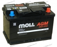 Аккумулятор автомобильный Moll AGM 70 А/ч 760 А обр. пол. Евро авто (278x175x190) 80070 L3.0 купить в Москве по цене 20500 рублей - АКБАВТО