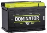 Аккумулятор автомобильный Dominator 75 А/ч 750 А обр. пол. Евро авто (278x175x190)