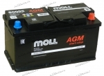 Аккумулятор автомобильный Moll AGM 95 А/ч 850 А обр. пол. Евро авто (353x175x190) 80095 L5.0