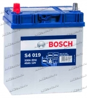 Аккумулятор автомобильный Bosch Asia Silver S4019 40 А/ч 330 A прям. пол. Азия авто (187x127x227) без бортика купить в Москве по цене 5050 рублей - АКБАВТО