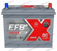 Аккумулятор автомобильный АкТех EFB Asia D26L 80 А/ч 750 А обр. пол. Азия авто (260x173x225) с бортиком купить в Москве по цене 10000 рублей - АКБАВТО